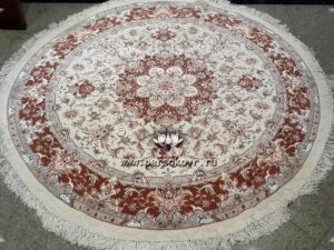 Круглый ковер шерсть шелк Tabriz 2 m Иран (WSR442)
