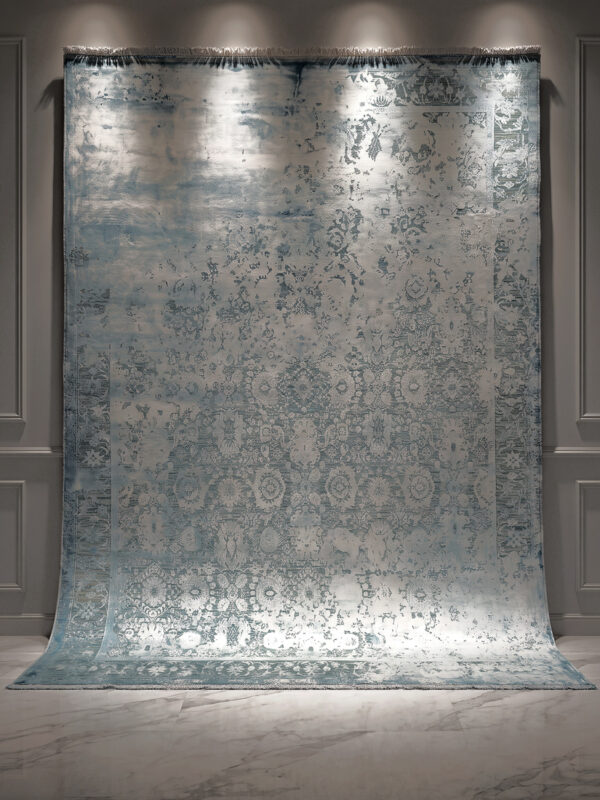 иранский голубой ковер 250х350