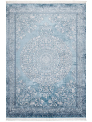 Шелковый ковер неоклассика, небесно-голубой, Versace light blue GMS23 — изображение 14