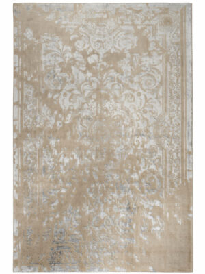 Винтажный ковер из шерсти и вискозы, Handloom-17/silver-beige — изображение 14
