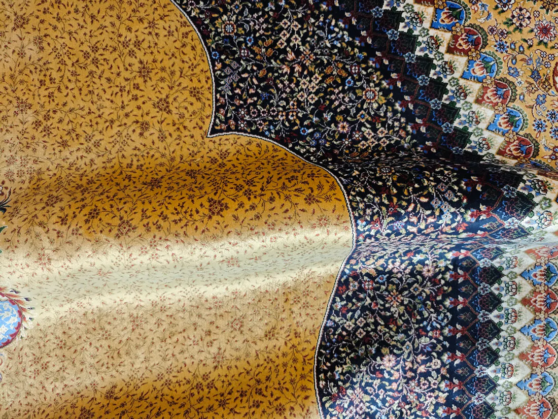 Шелковый ковер Qum, Иран Jamshidi beige GMS53 — изображение 16
